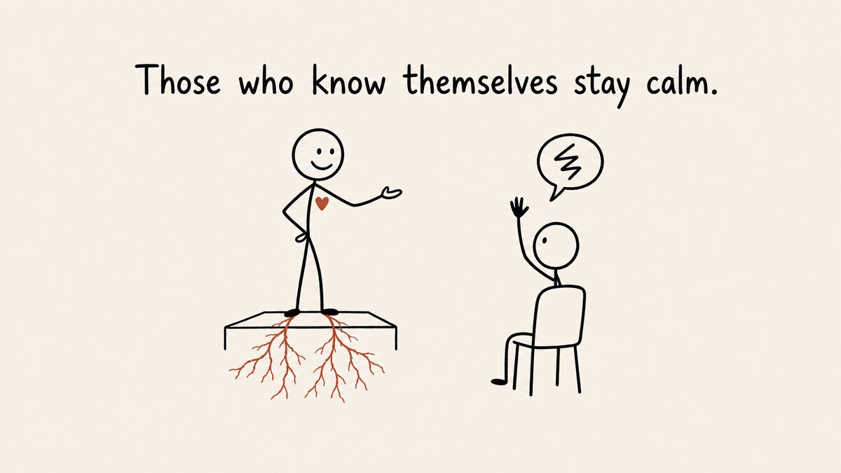 Those who know themselves stay calm · illustration