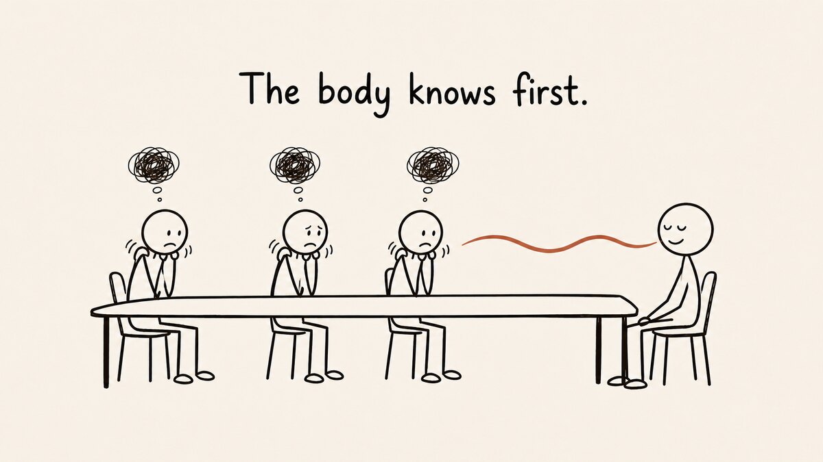 The body knows first · illustration