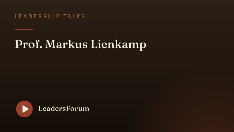 Leadership Talks · Prof. Markus Lienkamp