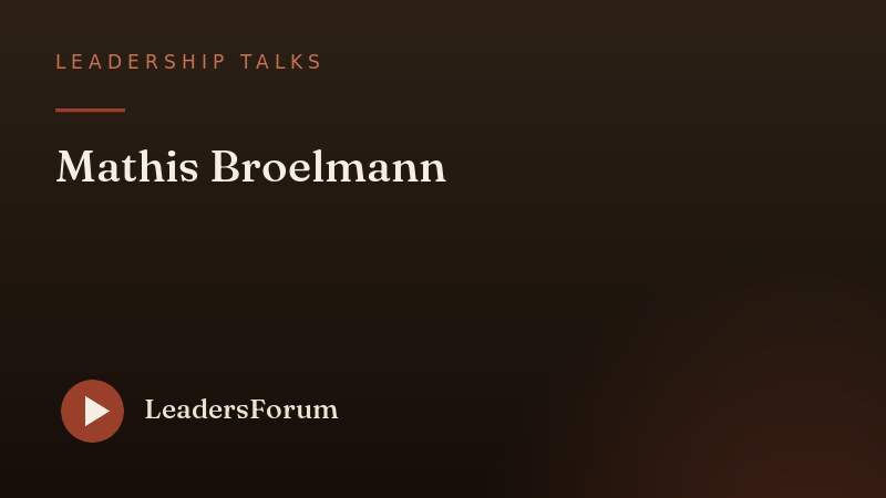 Leadership Talks · Mathis Broelmann